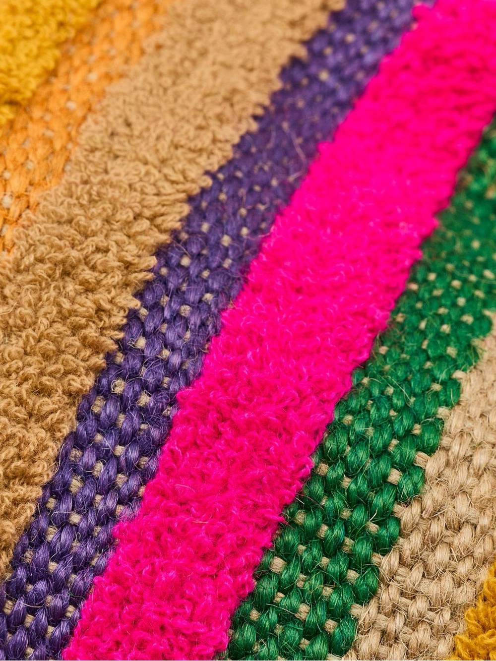 New Zara Multicolor Jute Bag Tote - Picture 3 of 4